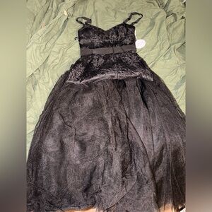 Pearl by Georgina Chapman of Marchesa Mermaid / Drop Waist Black Dress